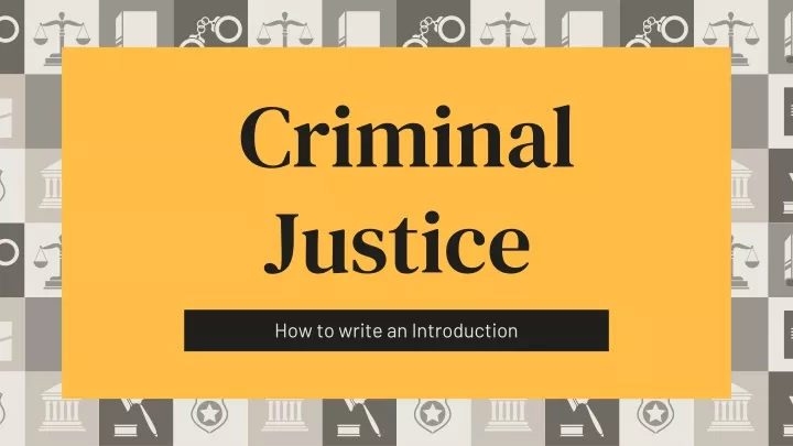 criminal justice