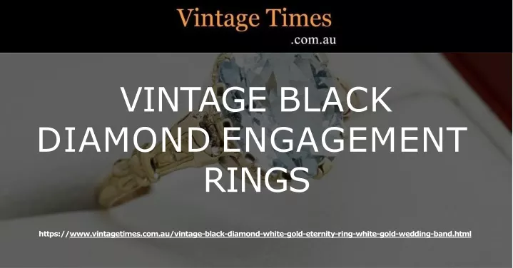 vintage black diamond engagement rings