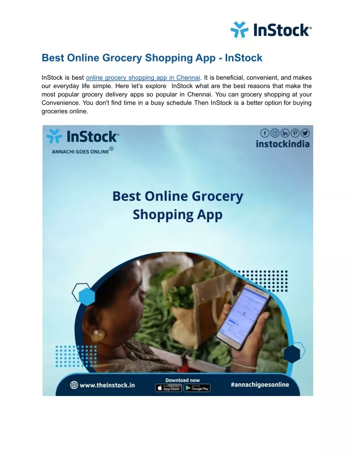 best online grocery shopping app instock