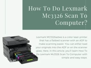 Mac For Lexmark Mc3326 Scan To Computer