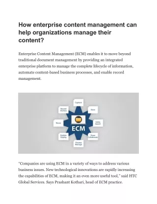 how enterprise content management can help
