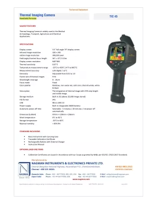 Infrared thermometer calibration TIC-45-Thermal-Imaging-Camera