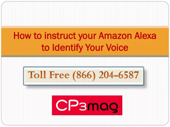 how to instruct your amazon alexa to identify your voice
