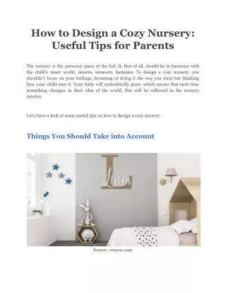 how to design a ozy nursery useful tips