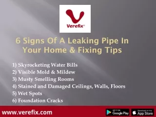 6 Signs Of A Leaking Pipe In Your Home & Fixing Tips