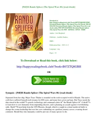 [Pdf]$$ Rando Splicer (The Spiral Wars #6) [read ebook]