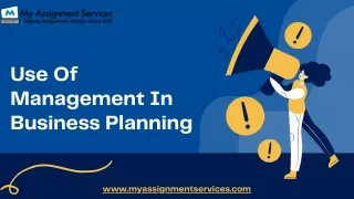 use of management in business planning