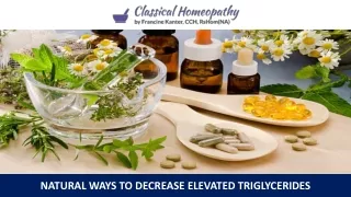 natural ways to decrease elevated triglycerides