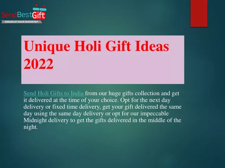 unique h oli gift ideas 2022
