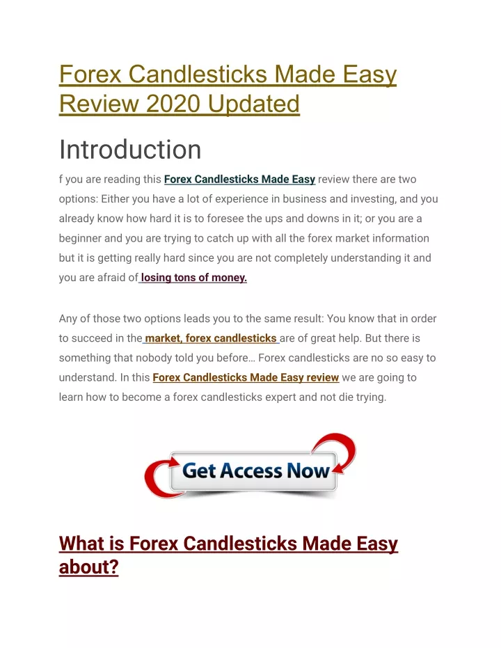 forex candlesticks made easy review 2020 updated