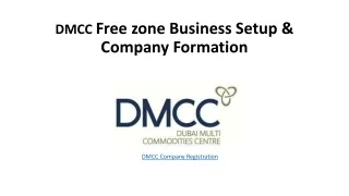 DMCC Free Zone Company Formation Incorporation and Registration