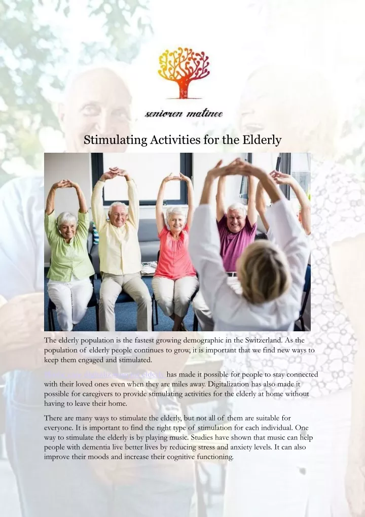 stimulating activities for the elderly