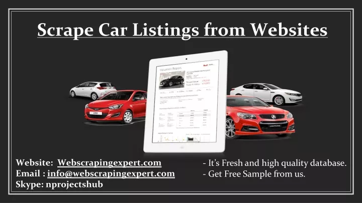 scrape car listings from websites