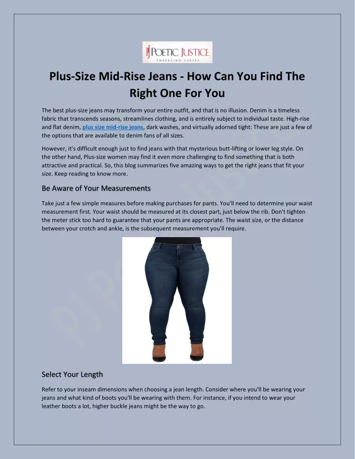 plus size mid rise jeans how can you find