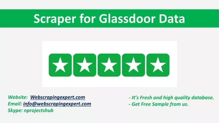 scraper for glassdoor data