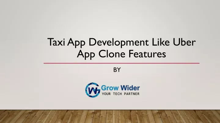 taxi app development like uber app clone features