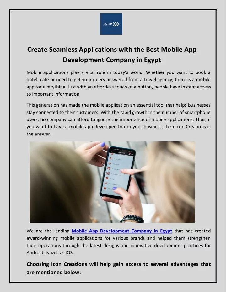 create seamless applications with the best mobile