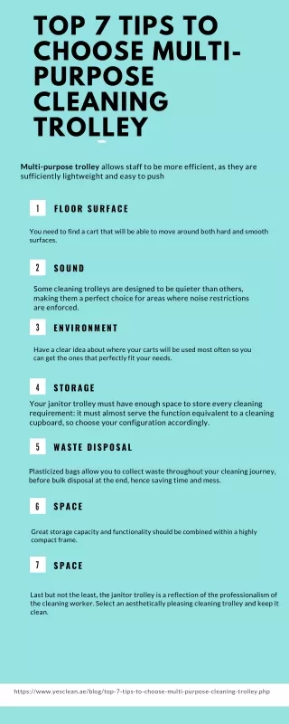 Top 7 tips to choose multi-purpose cleaning trolley
