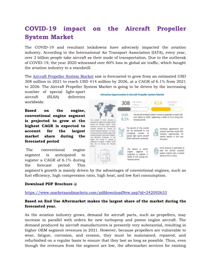 covid 19 impact on the aircraft propeller system