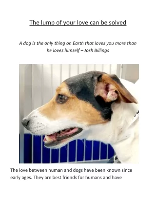the lump of your love can be solved