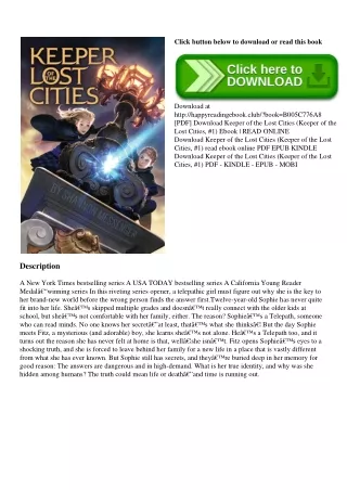 PDF) Keeper of the Lost Cities (Keeper of the Lost Cities  #1) EPUB$