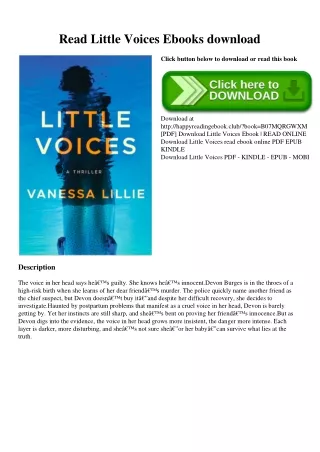 Read Little Voices Ebooks download