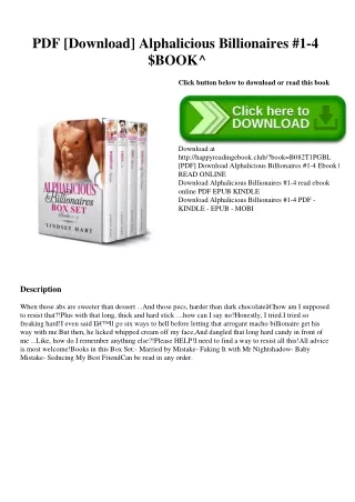 PDF [Download] Alphalicious Billionaires #1-4 $BOOK^