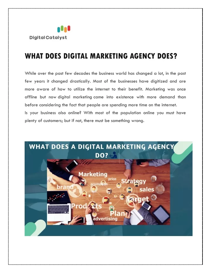 what does digital marketing agency does while