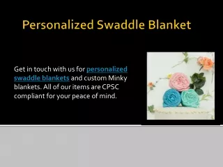 Personalized Swaddle Blanket