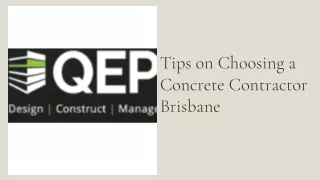 Tips on Choosing a Concrete Contractor Brisbane