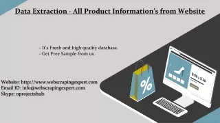 data extraction all product information s from website