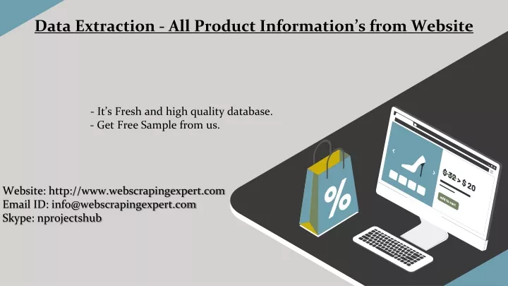data extraction all product information s from website