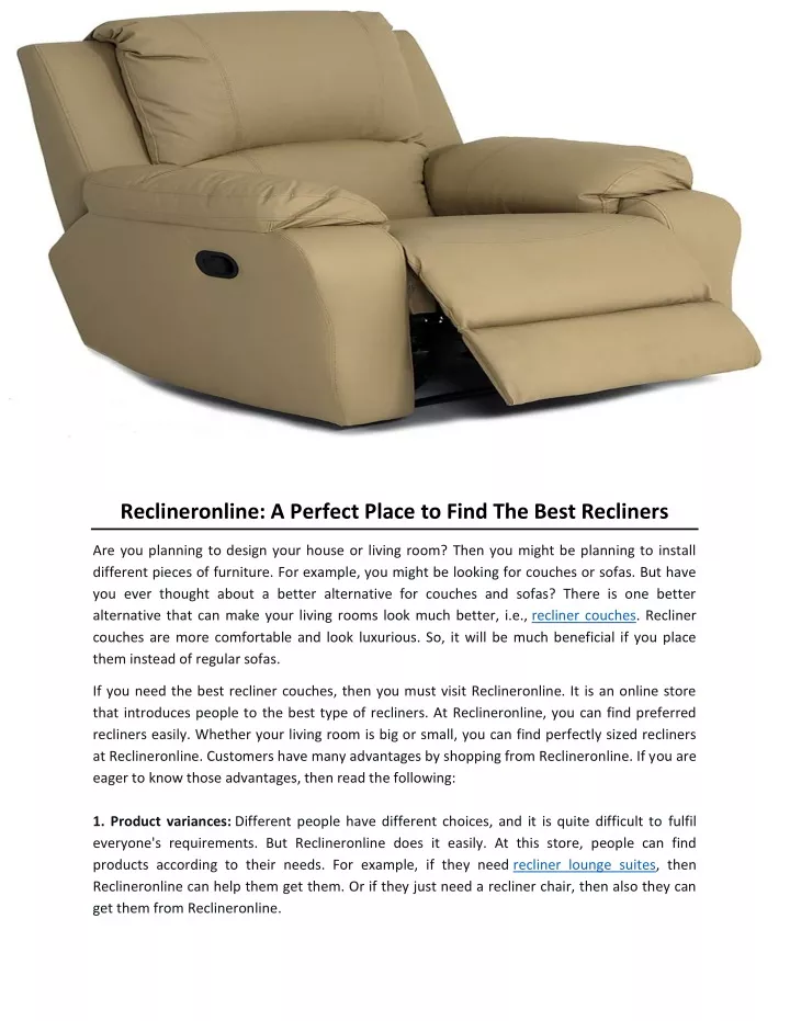 reclineronline a perfect place to find the best