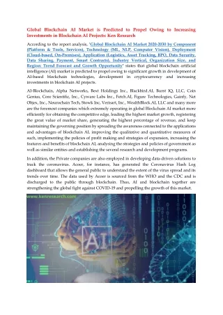 global blockchain ai market is predicted
