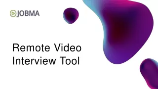 Remote Video Interview Tool