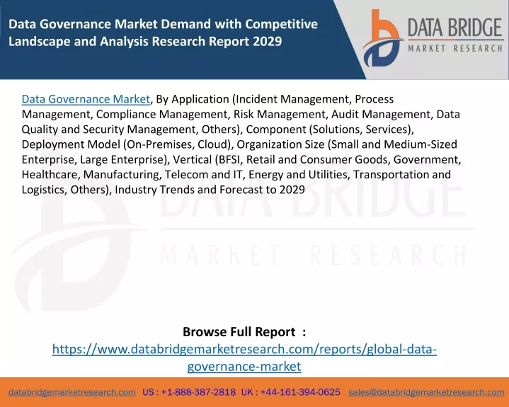 data governance market demand with competitive