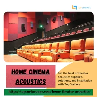 Home Cinema Acoustics | Top Surfaceuae - uae