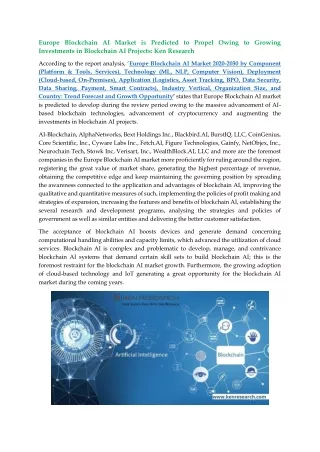 europe blockchain ai market is predicted