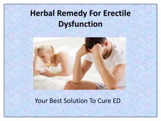 herbal remedy for erectile dysfunction