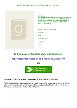 FREE EBOOK The Outlaw of Torn R.E.A.D. [BOOK]