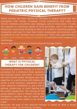 Boost To Your Infants With Physical Therapist