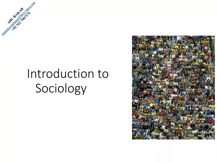 introduction to sociology