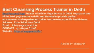 best cleansing process trainer in delhi best