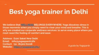 best yoga trainer in delhi