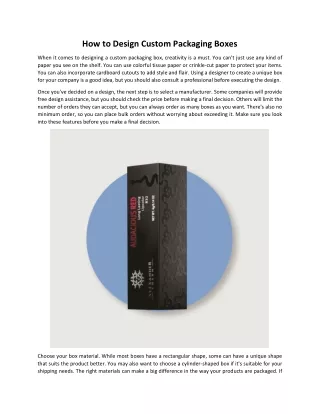 how to design custom packaging boxes
