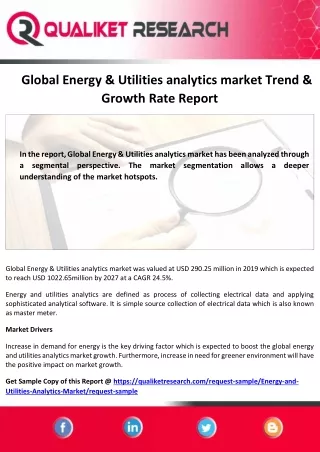 global energy utilities analytics market trend