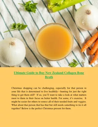 Ultimate Guide to Buy New Zealand Collagen Bone Broth