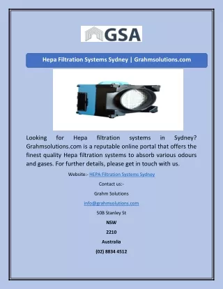 hepa filtration systems sydney grahmsolutions com