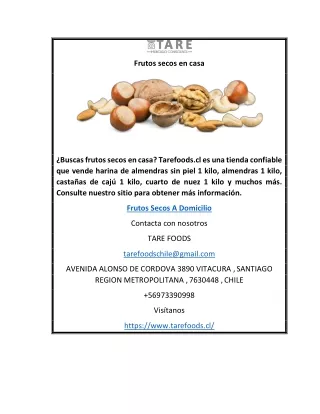Frutos secos en casa