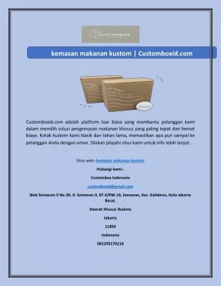 kemasan makanan kustom customboxid com